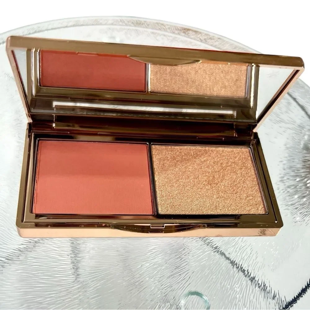 Charlotte Tilbury Blush & Glow Glide Palette with Pink Precision Brush Tan/Dore